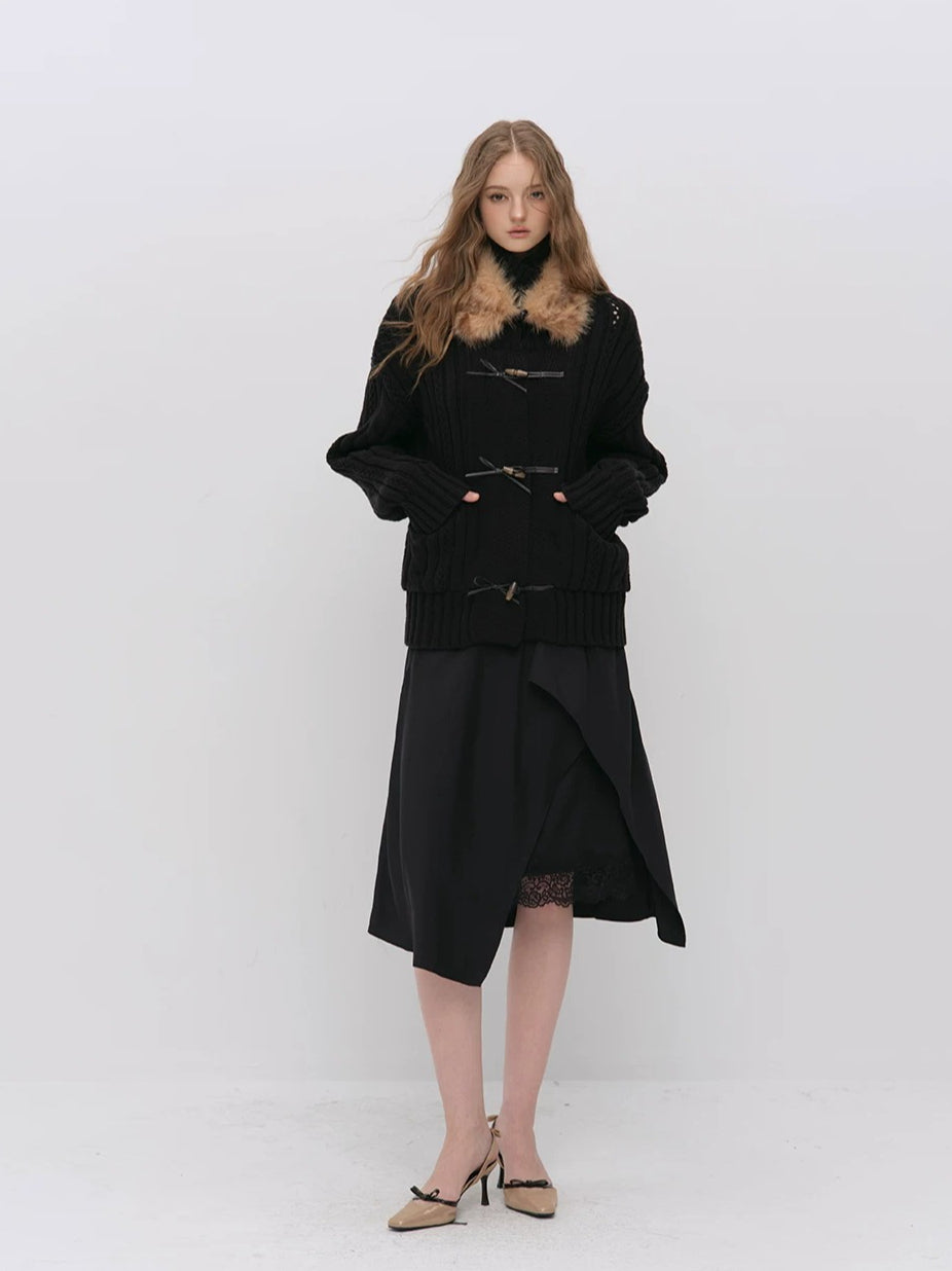 Asymmetric Satin Skirt