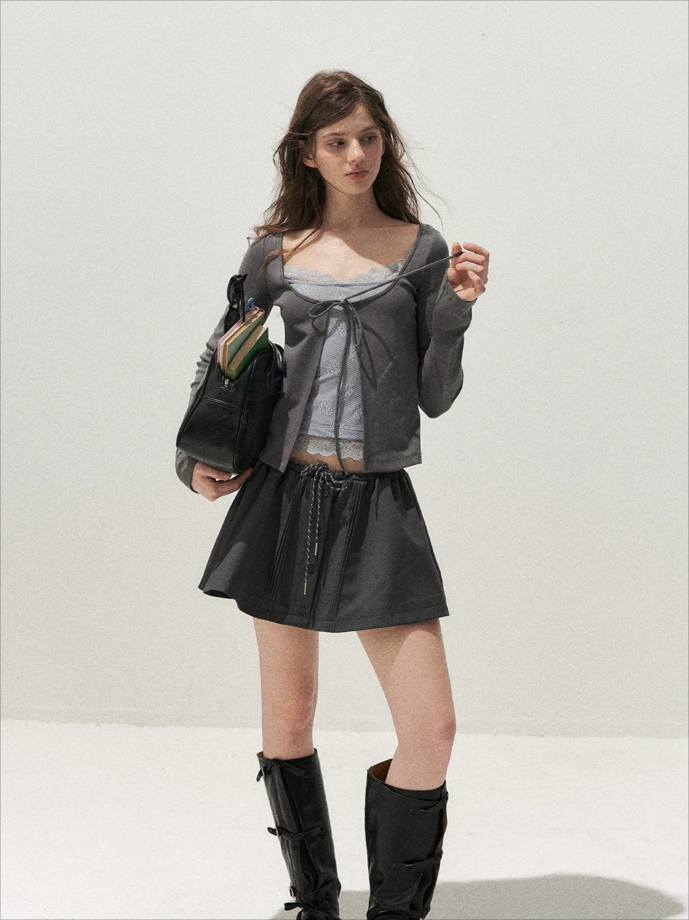 Lace Layered Tie Top