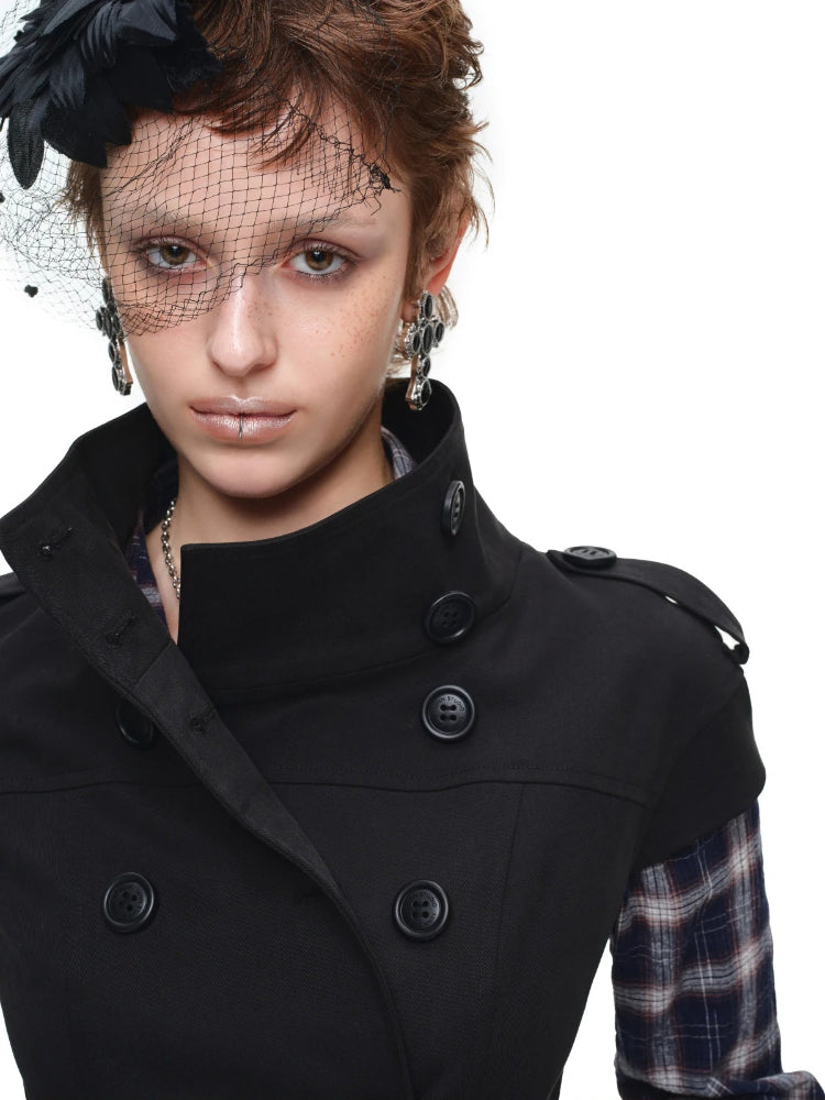 Double Breasted Cropped Jacket