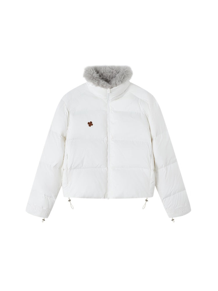 Fur-Trim Short Puffer