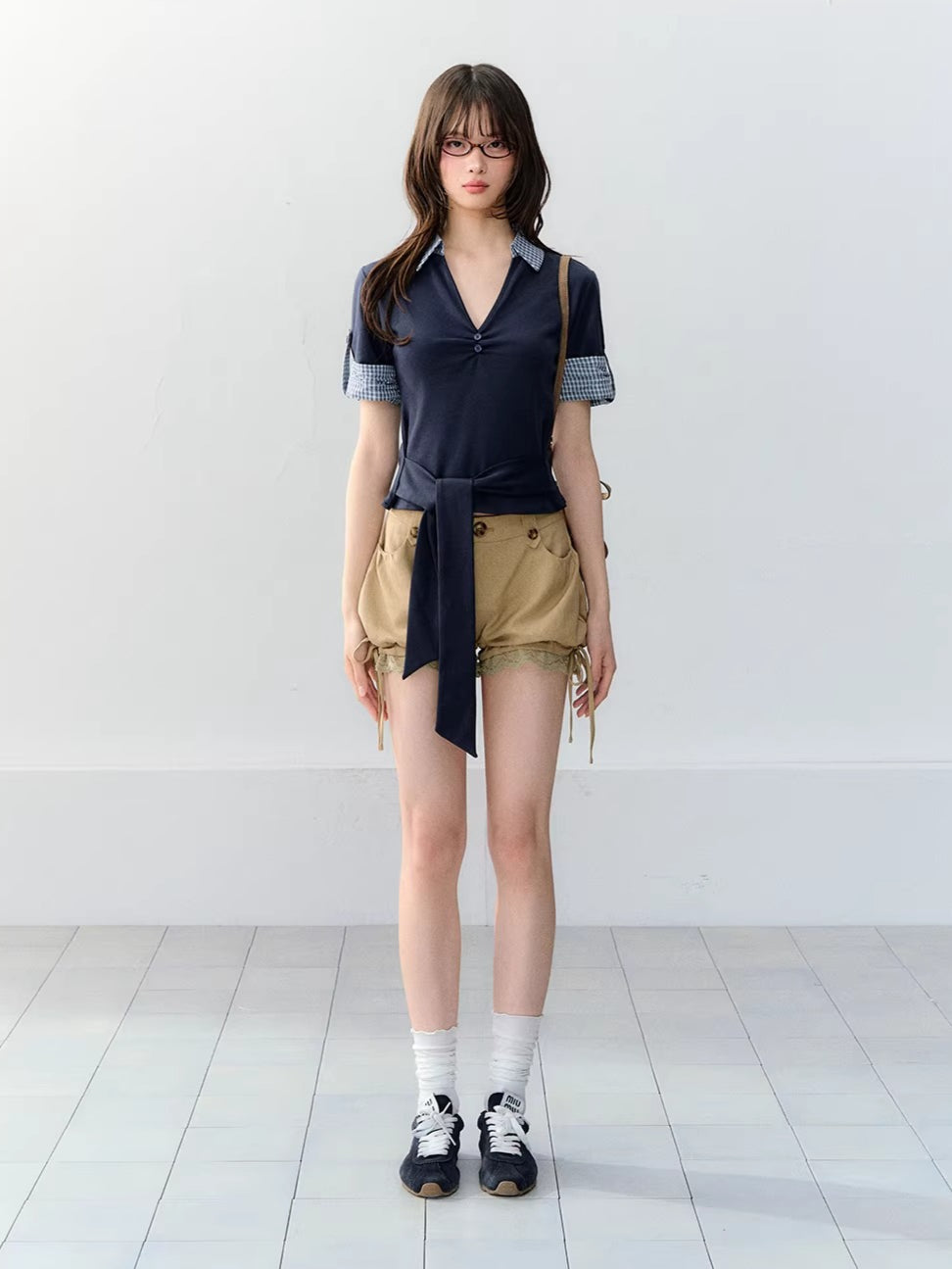 Layered Polo Knit T-Shirt