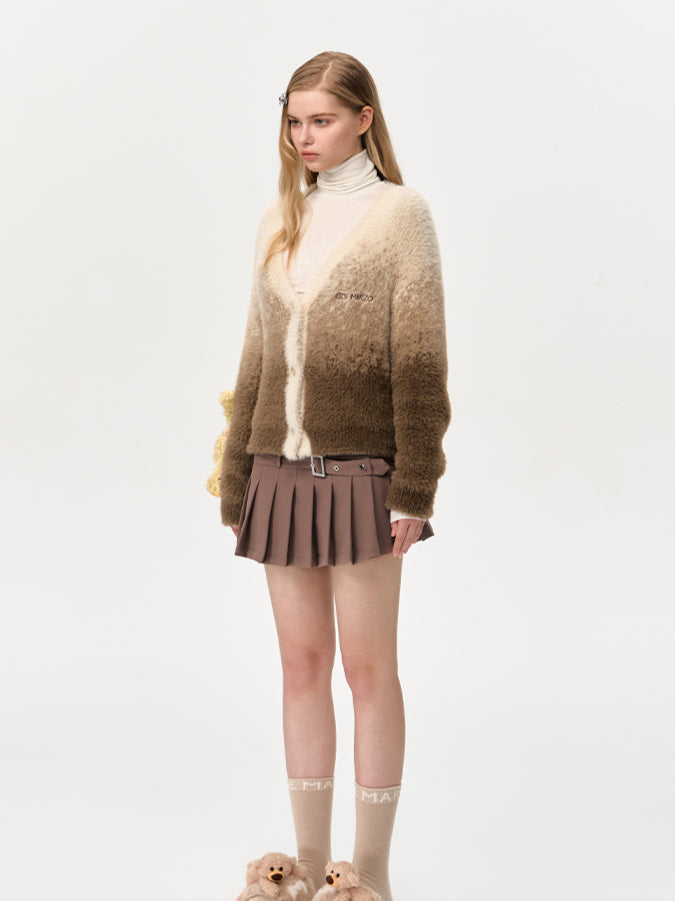 Khaki & Pink Doozoo Gradient Cardigan