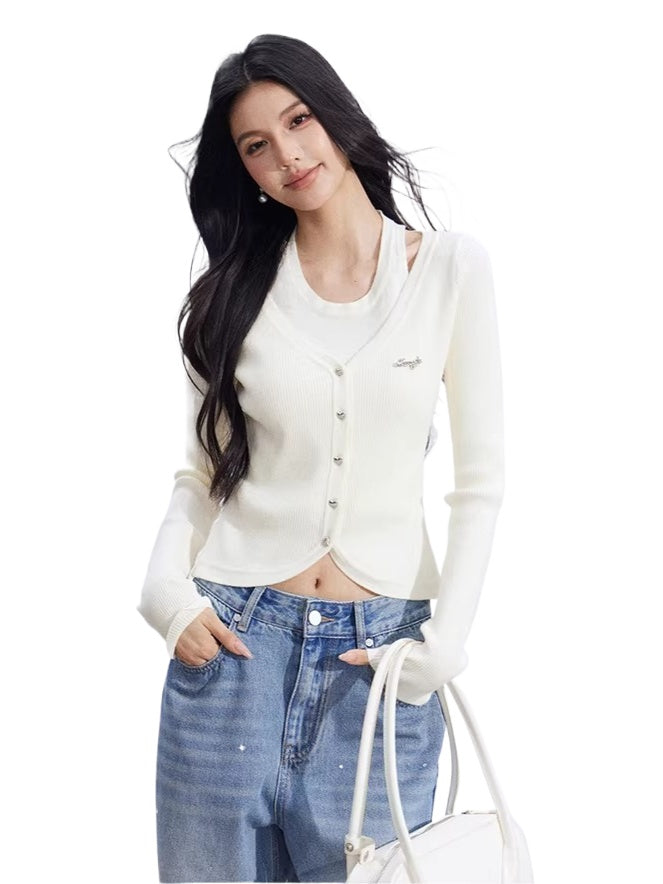 Cutout Layered Knit Top