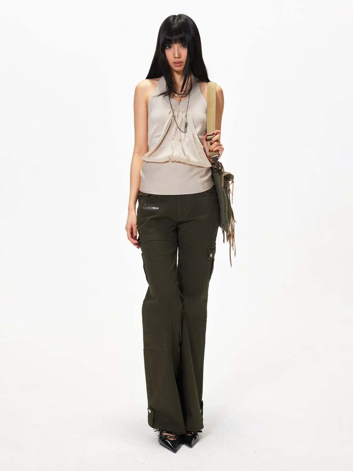 Vintage Utility Flare Cargo Pants