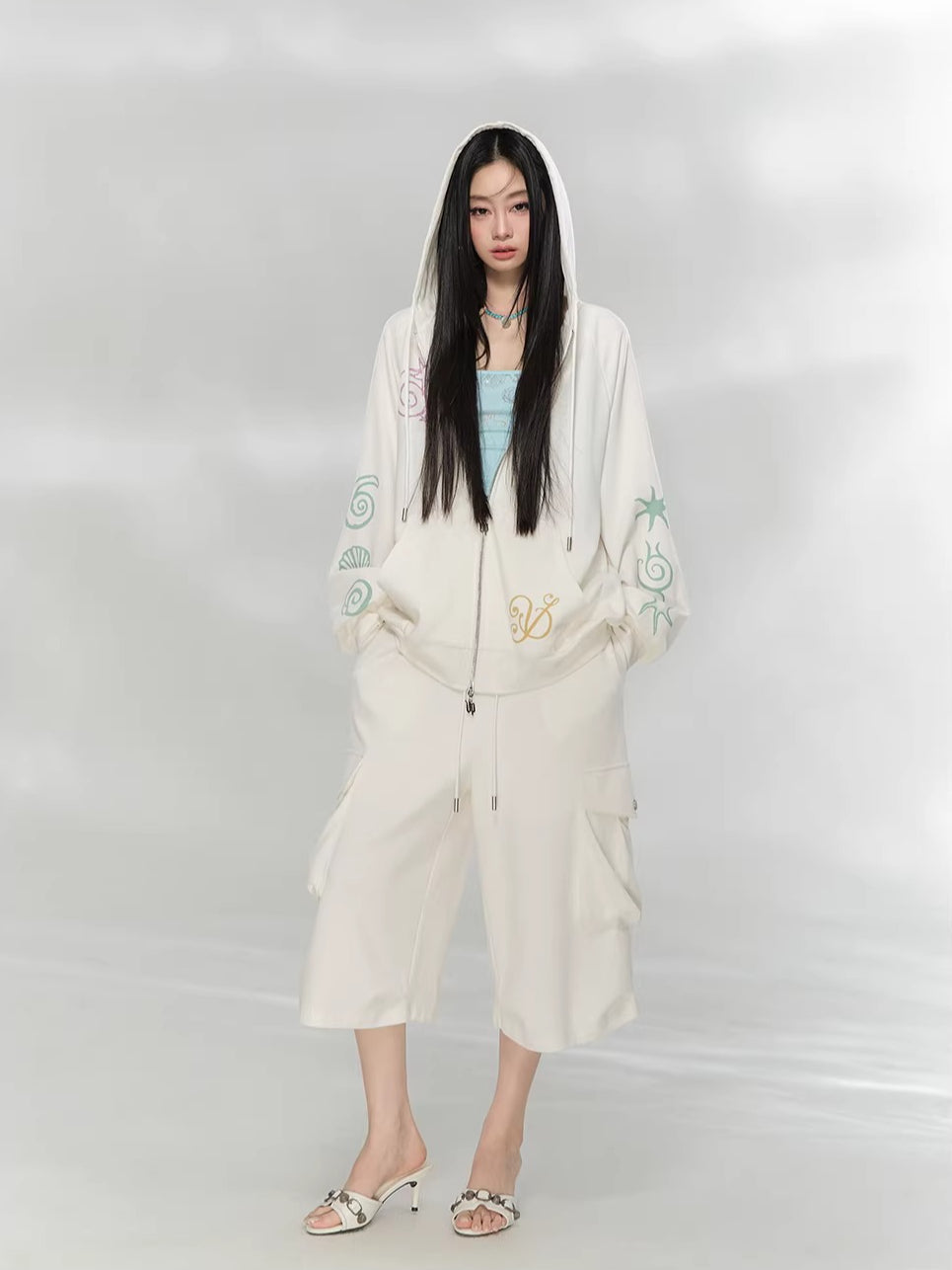Waffle Cargo Cropped Pants