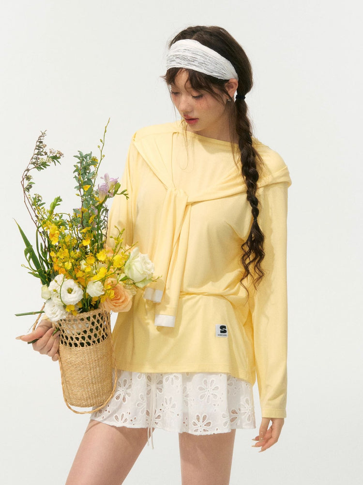 Lazy Style Layered Sun Protection Top