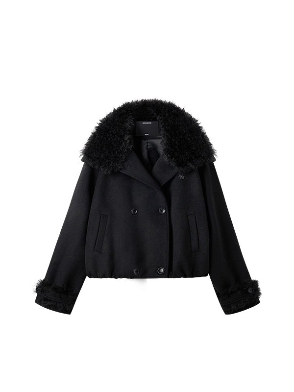 Polar Shearling Collar Wool Jacket