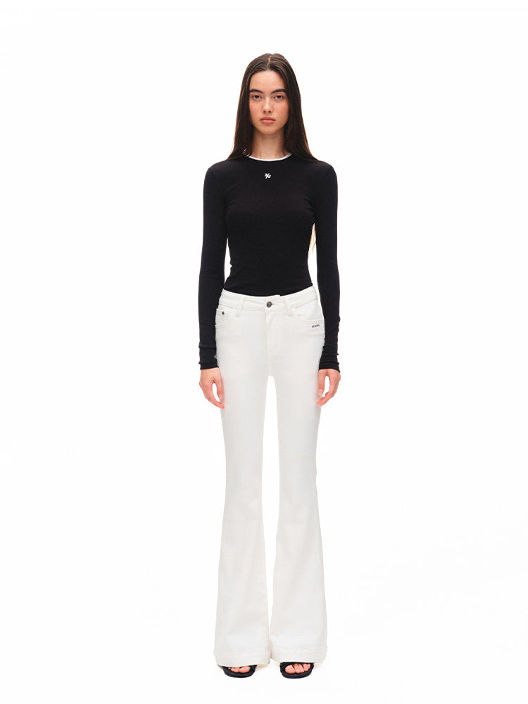 Modern Contrast-trim Regular-shoulder T-shirt