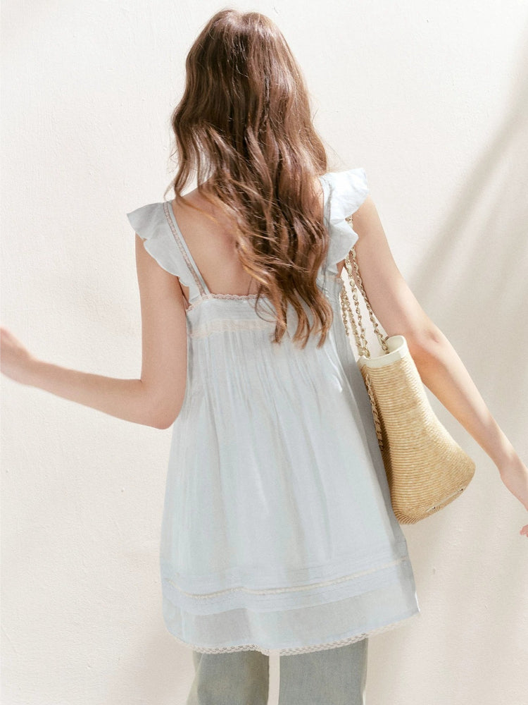 Pleated Lace Holiday Dress