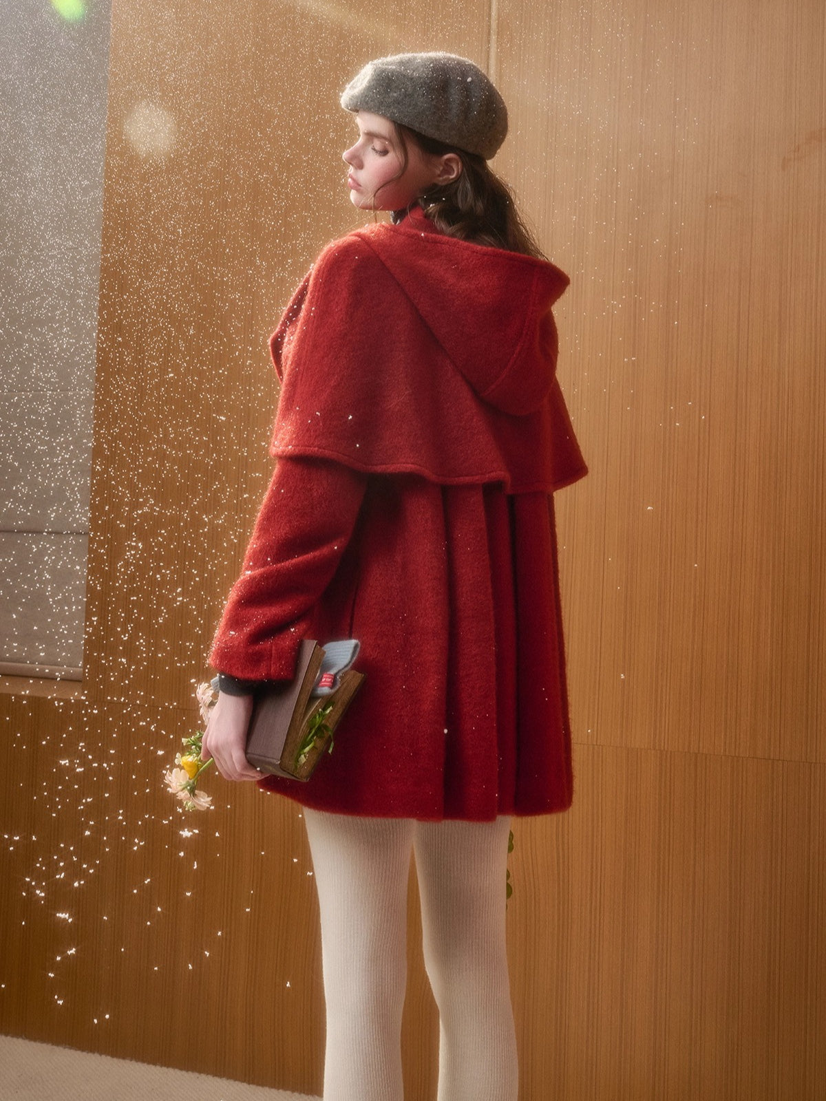 Red Cape Two-Piece Coat
