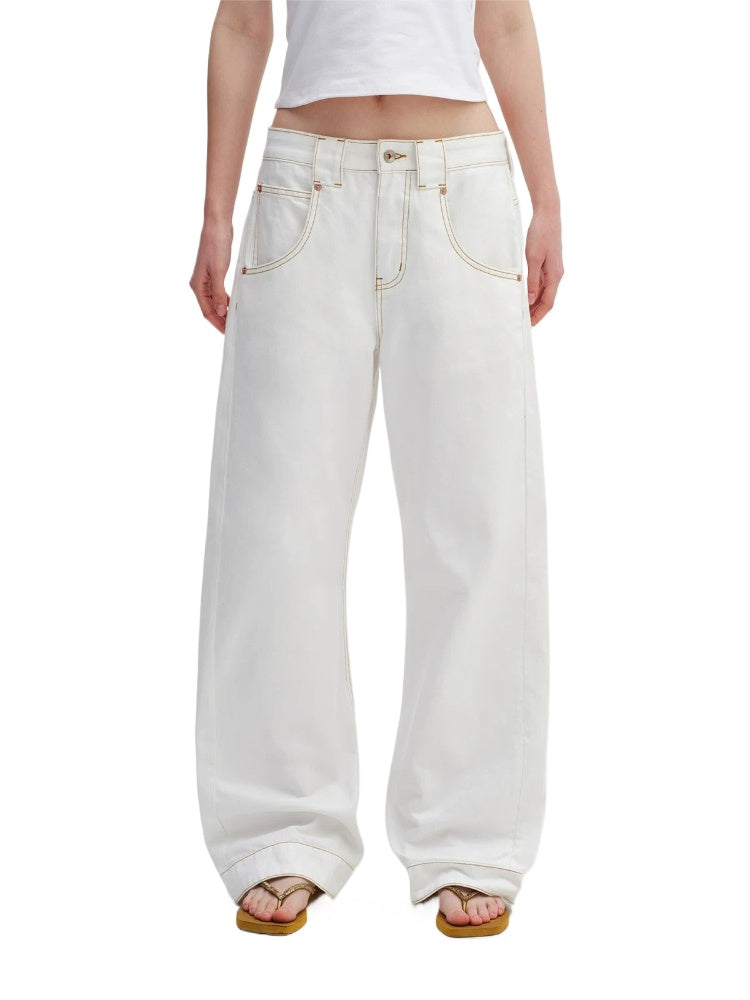 White Paris Button LEJ Jeans