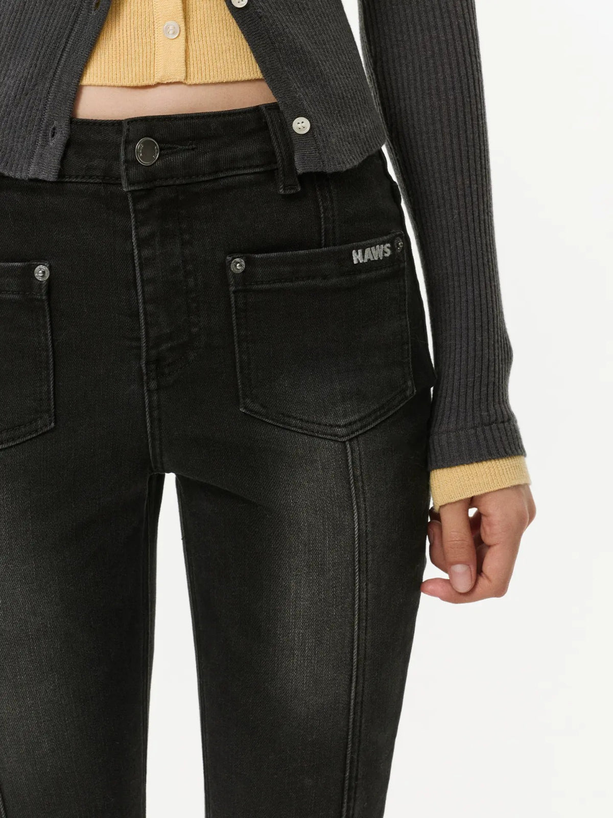 Vintage Washed High Rise Bootcut Jeans
