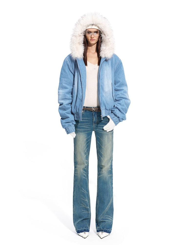 Lynx Denim Puffer Jacket