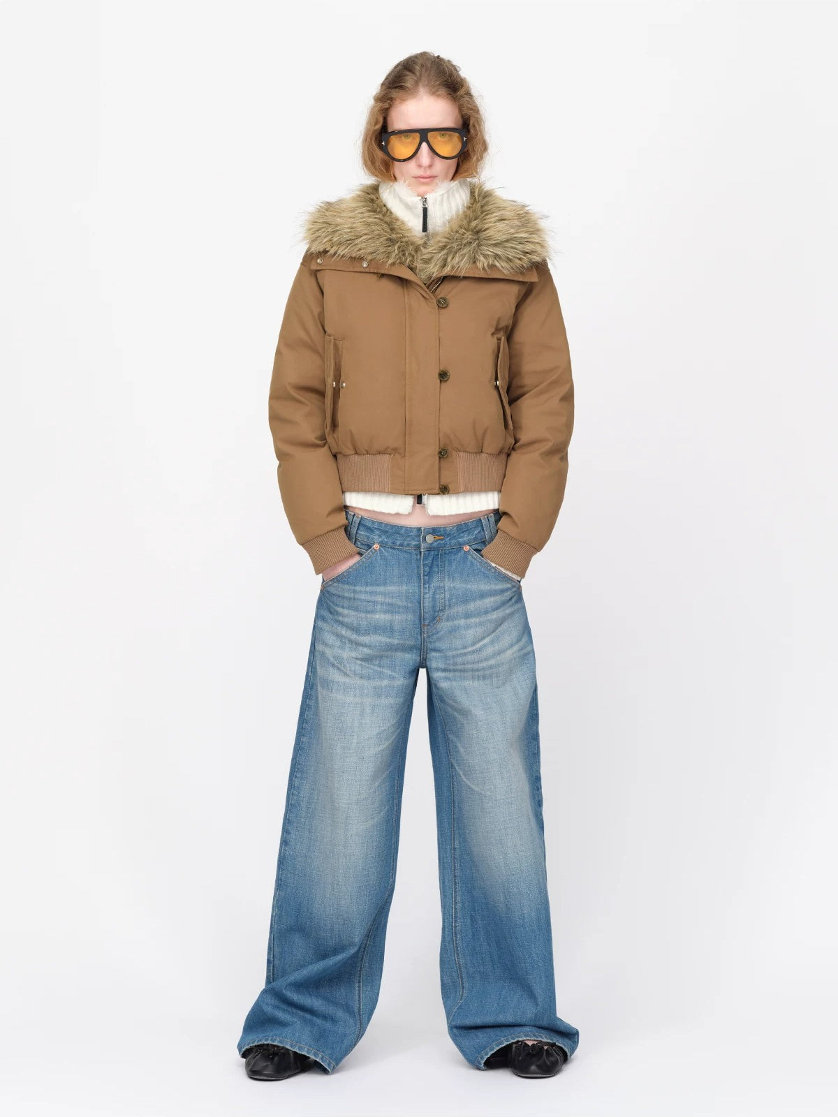Vintage Washed Straight Leg Jeans