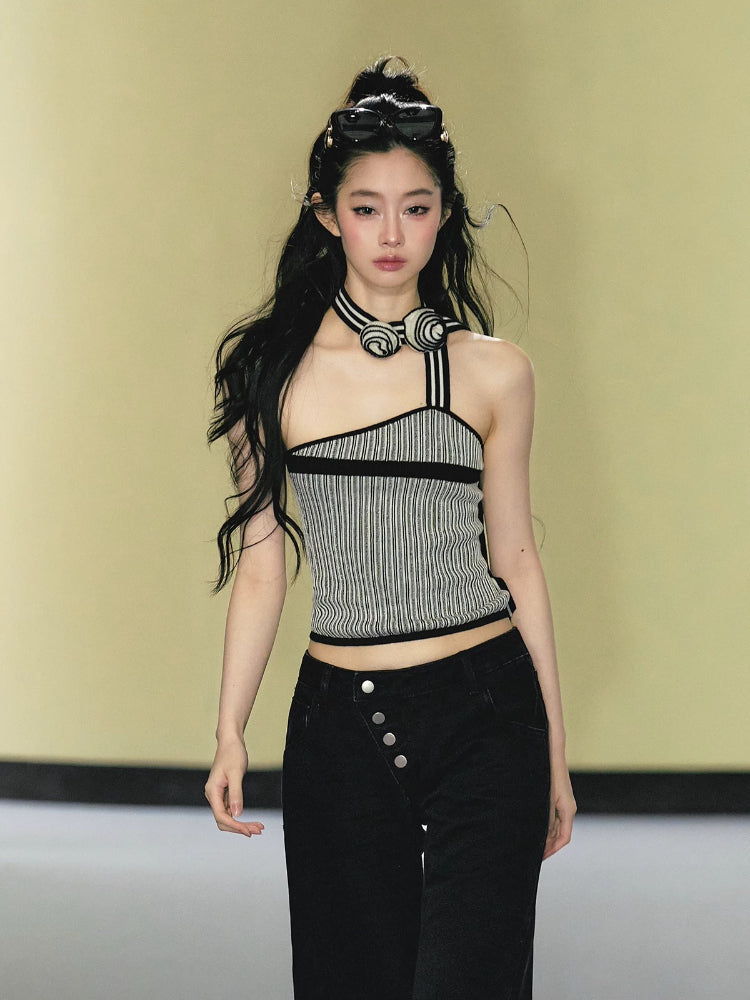 Rose Halter Knit Set