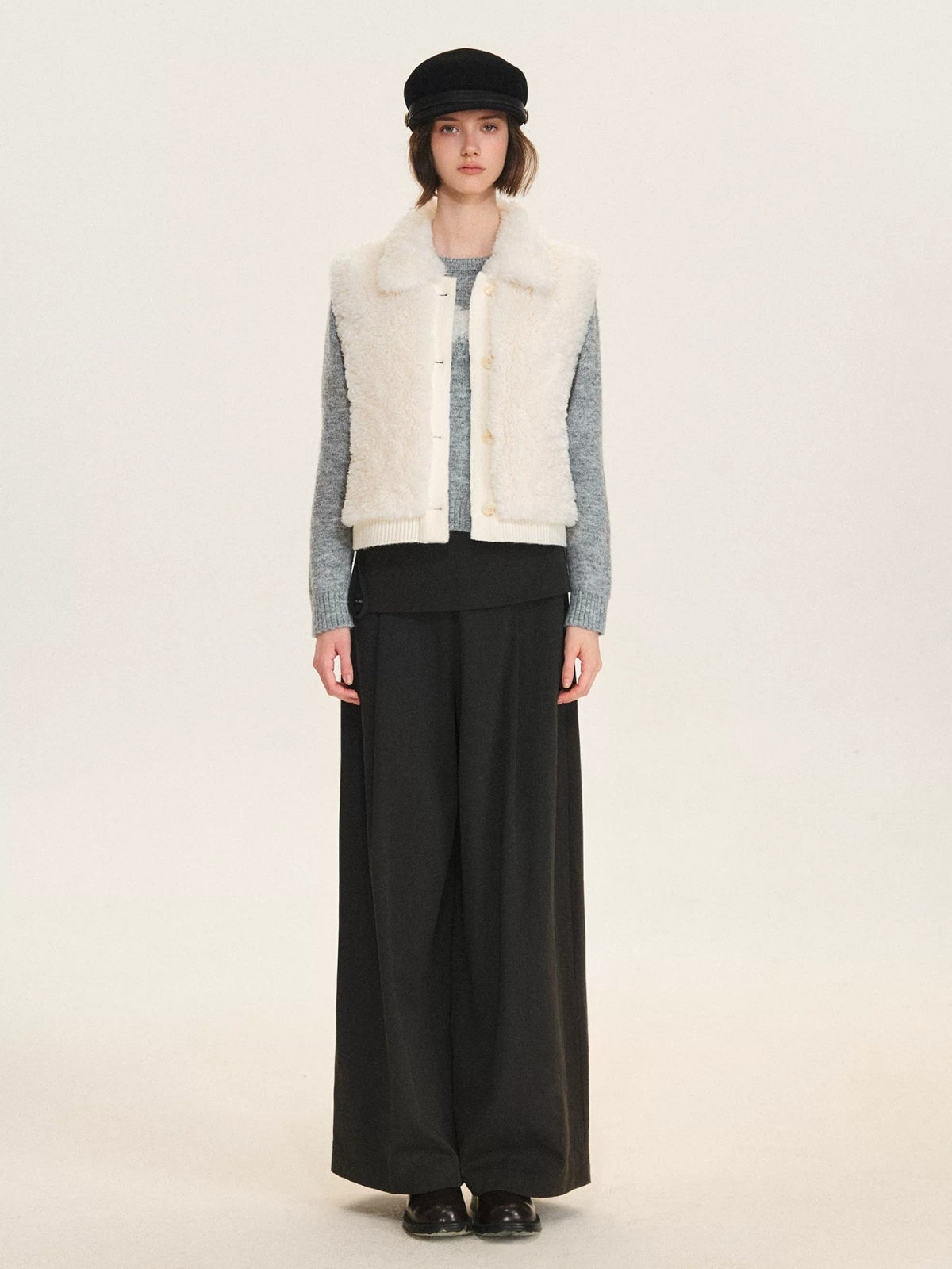 Layered Tie Waist Barrel Trousers