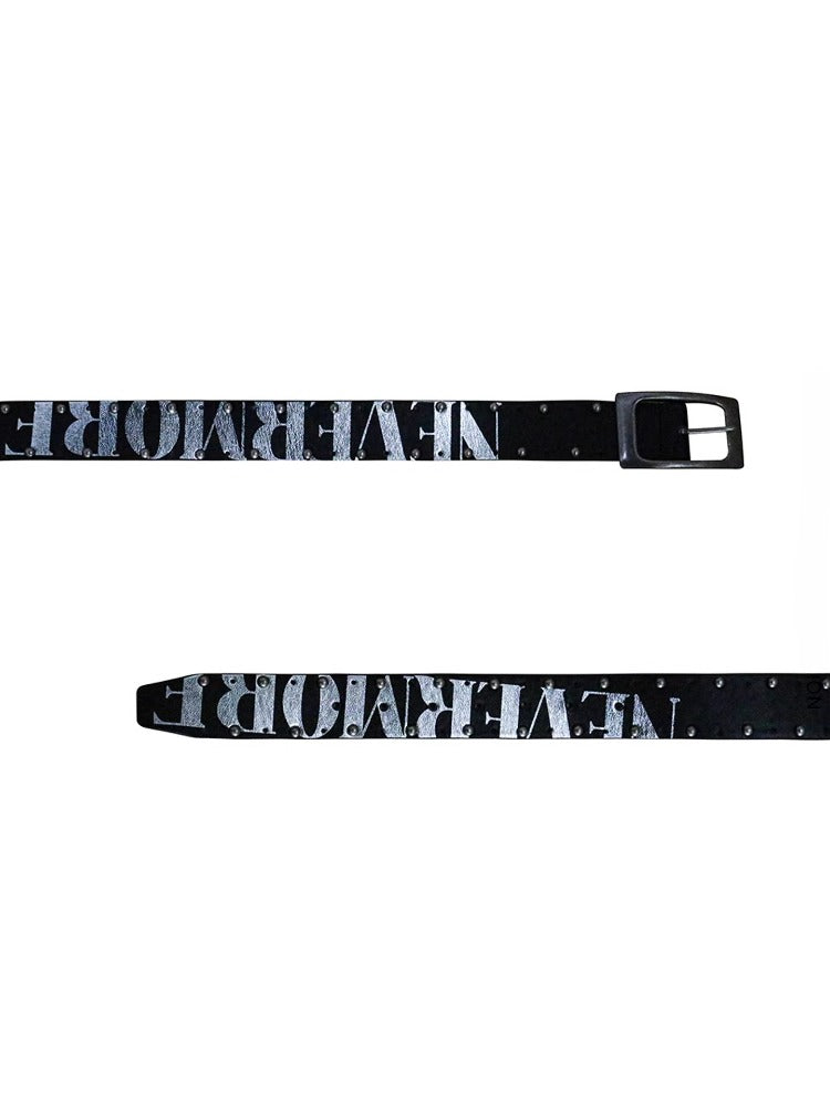 Black Rivet Punk Belt
