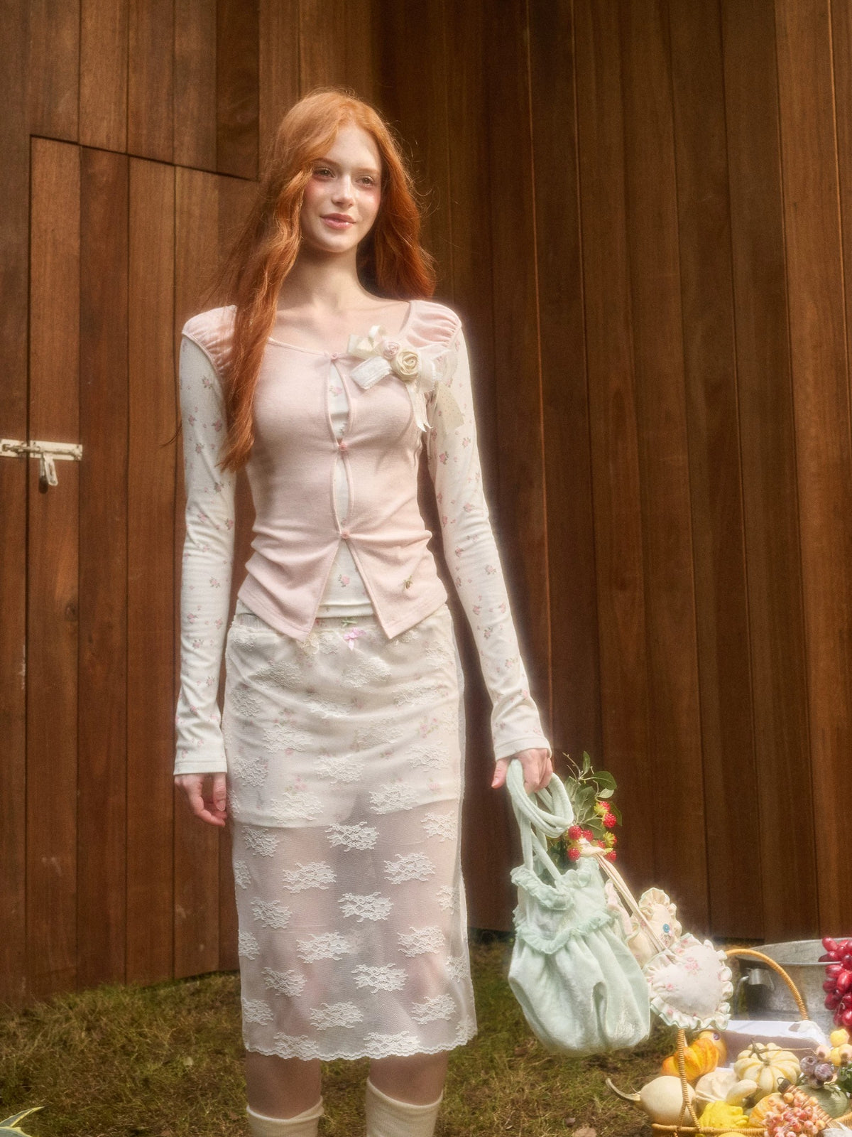 Floral Layered Knit Two Piece Set
