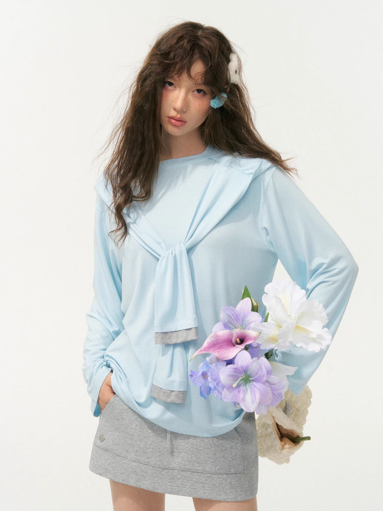 Lazy Style Layered Sun Protection Top