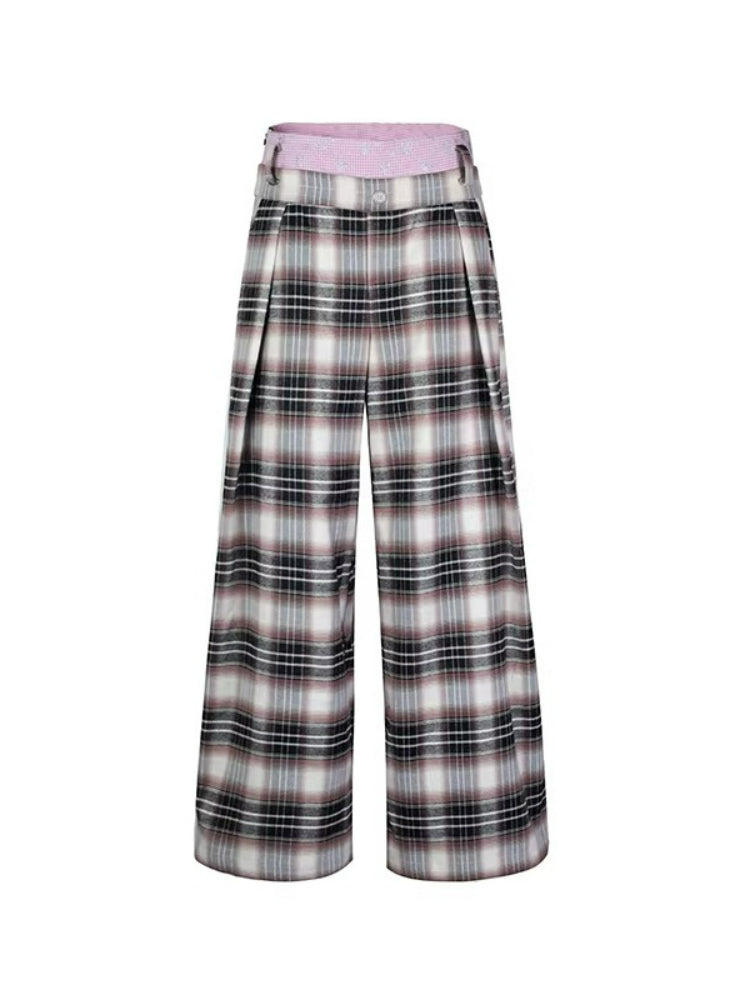 Manchester Plaid Wide Pants