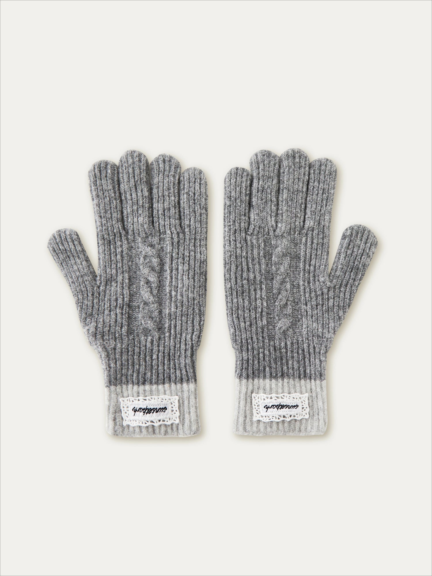 Knit Texture Wool Gloves