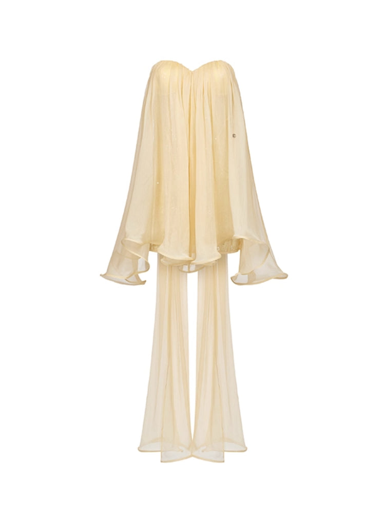 Chiffon Tube Top Dress