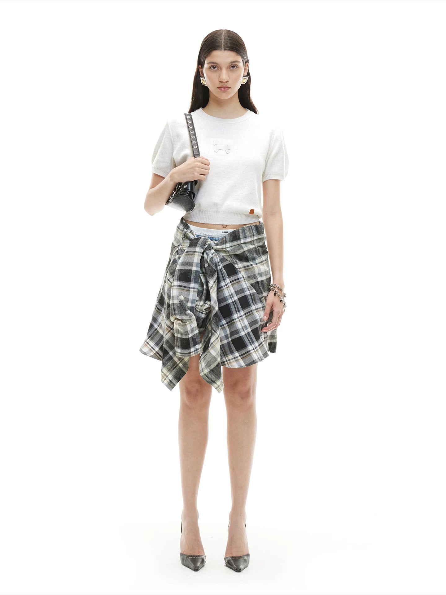 Pony Knit Cropped Tee
