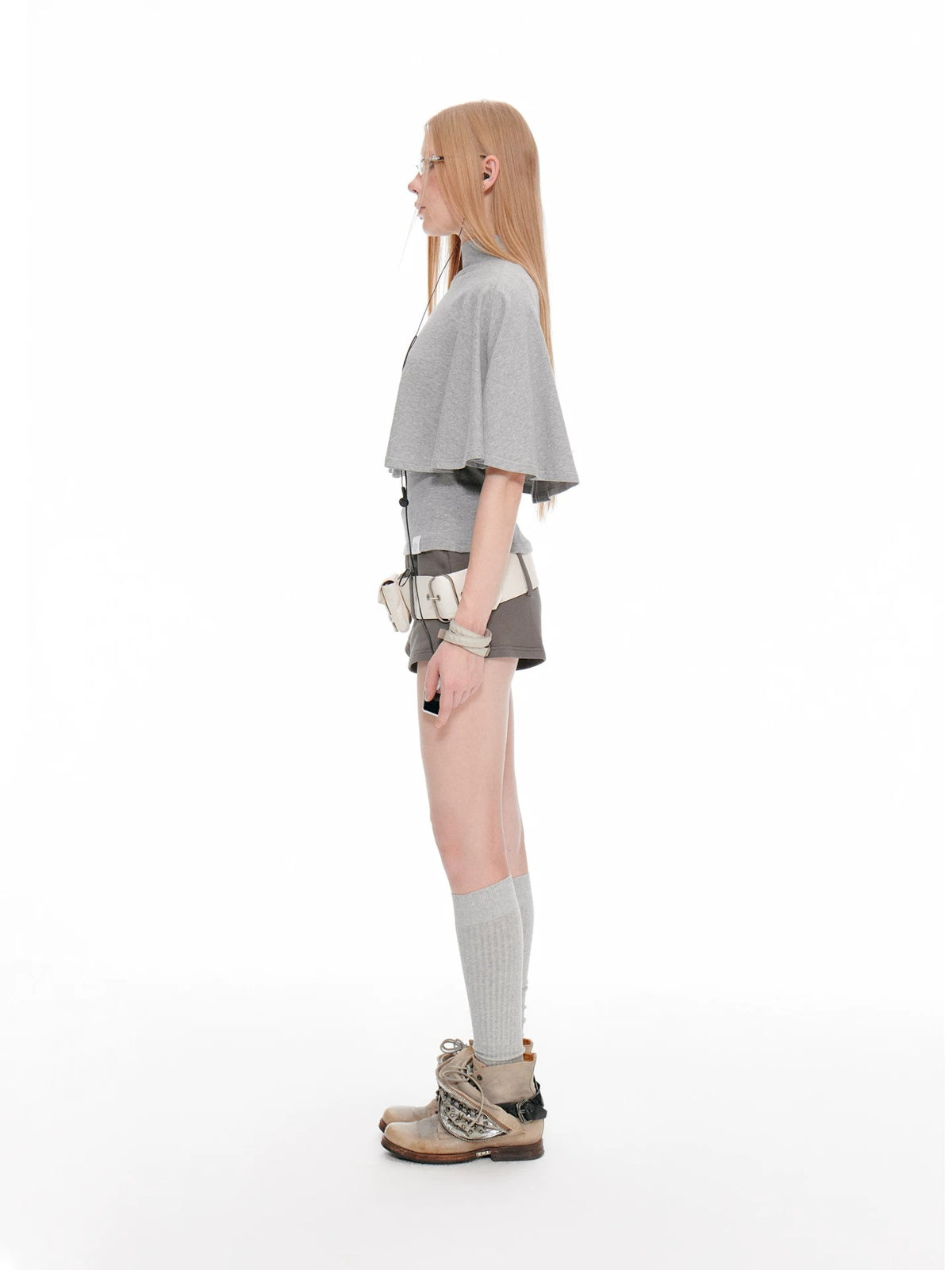 Korean Cape Layered T-Shirt
