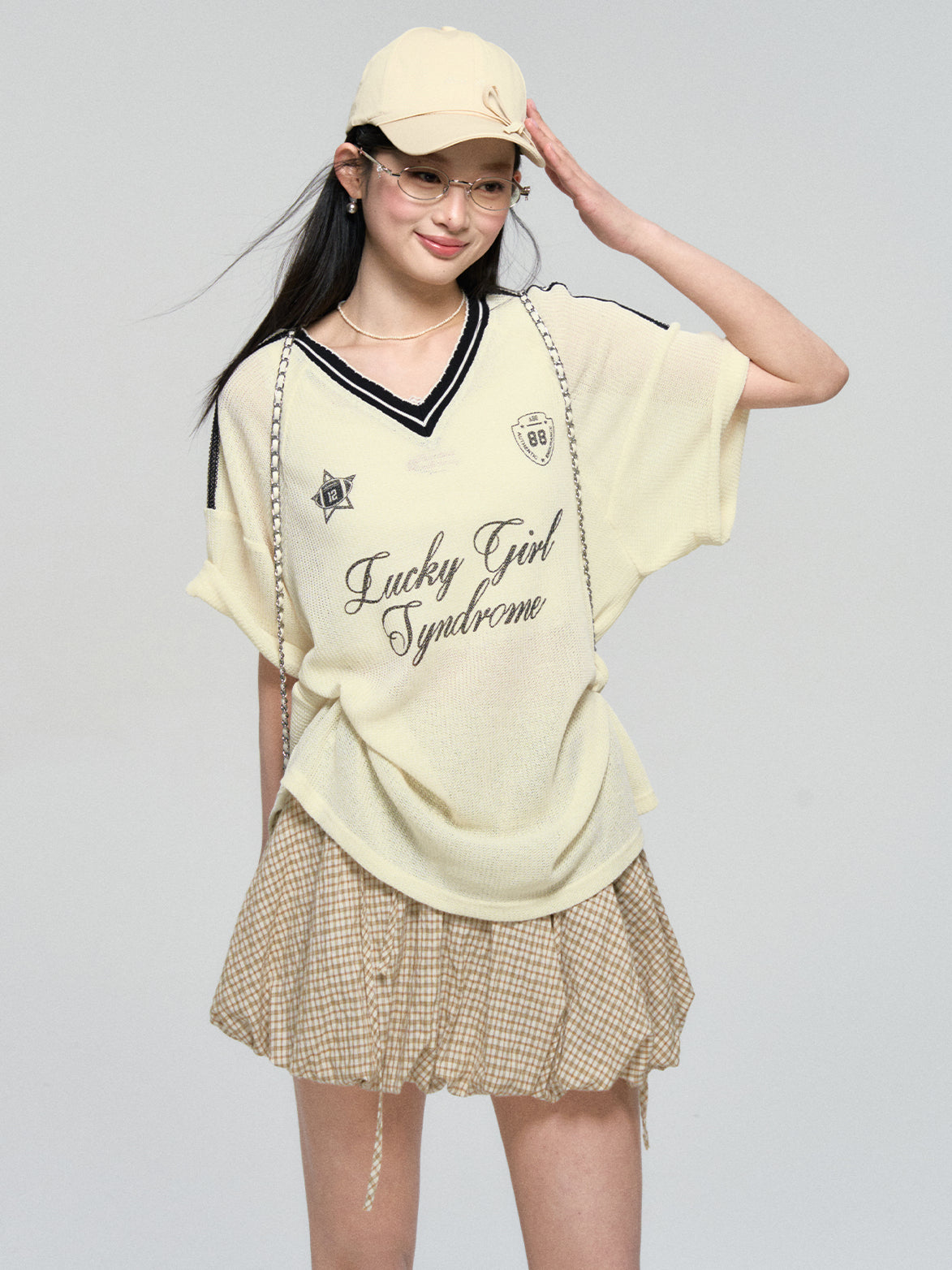 Textured Contrast Trim Sports T-shirt