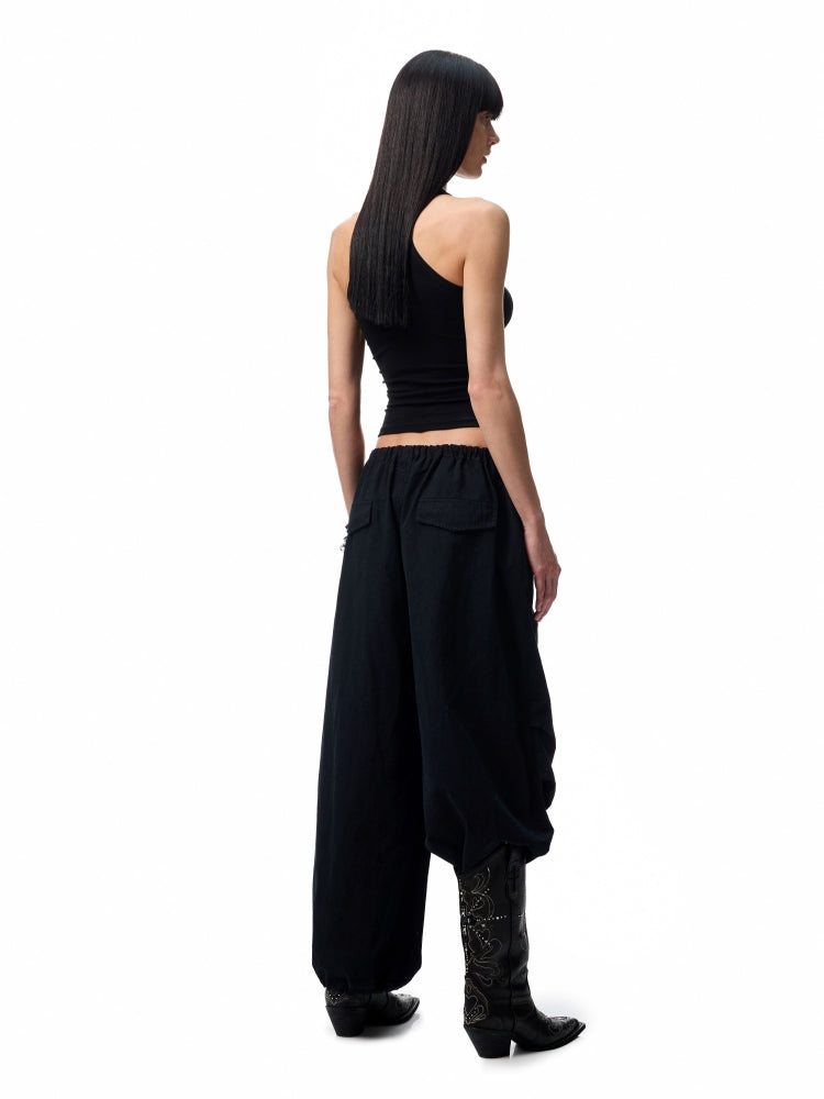 Washed-Distressed Balloon Work Pants