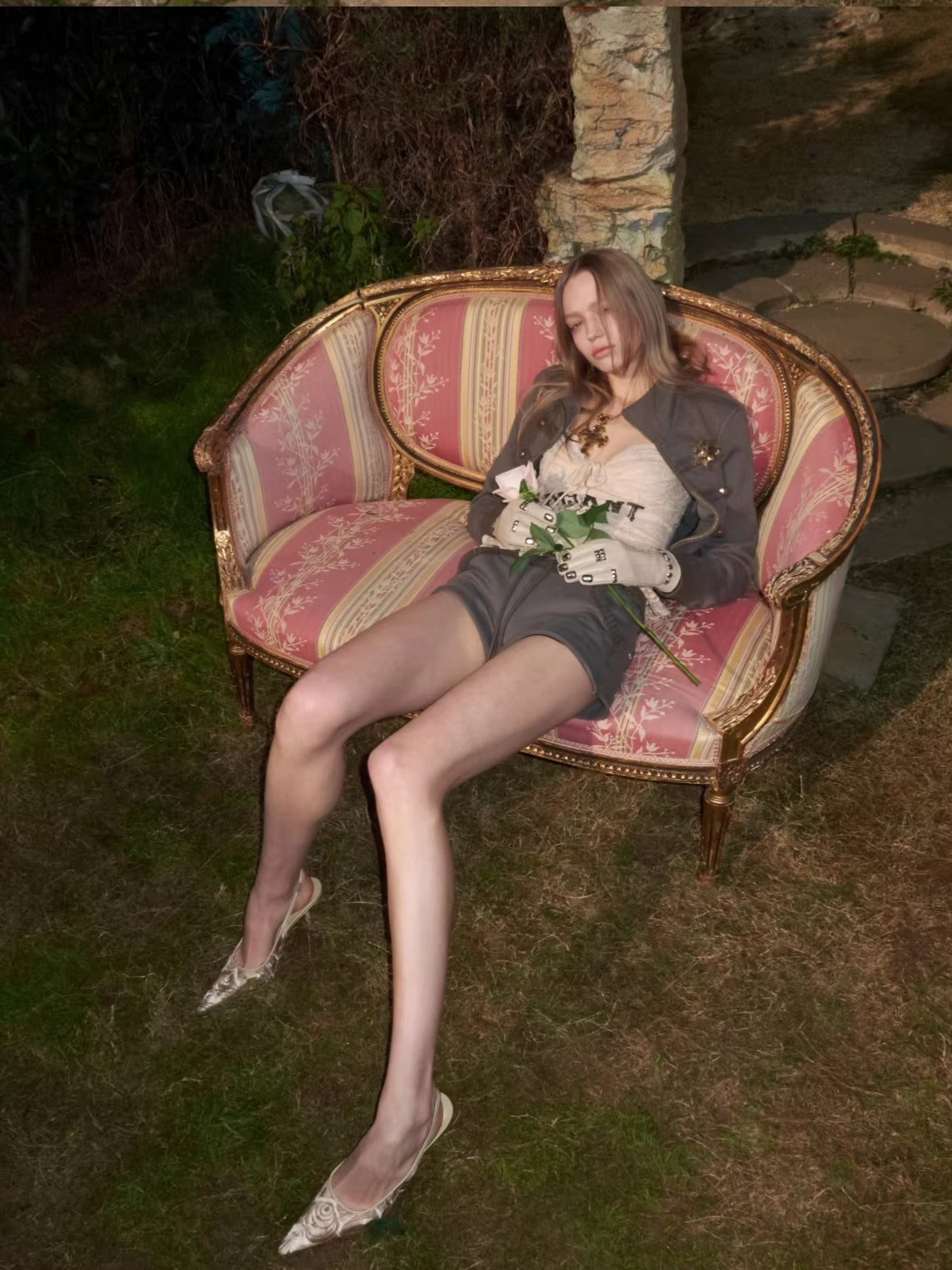 Stand Collar Button Jacket