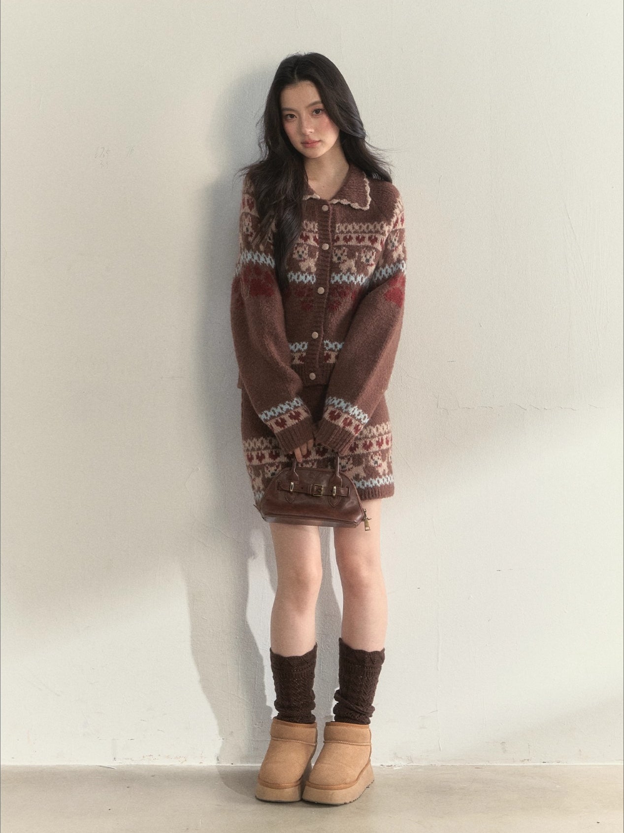 Wool Blend Crochet Mid-Calf Socks