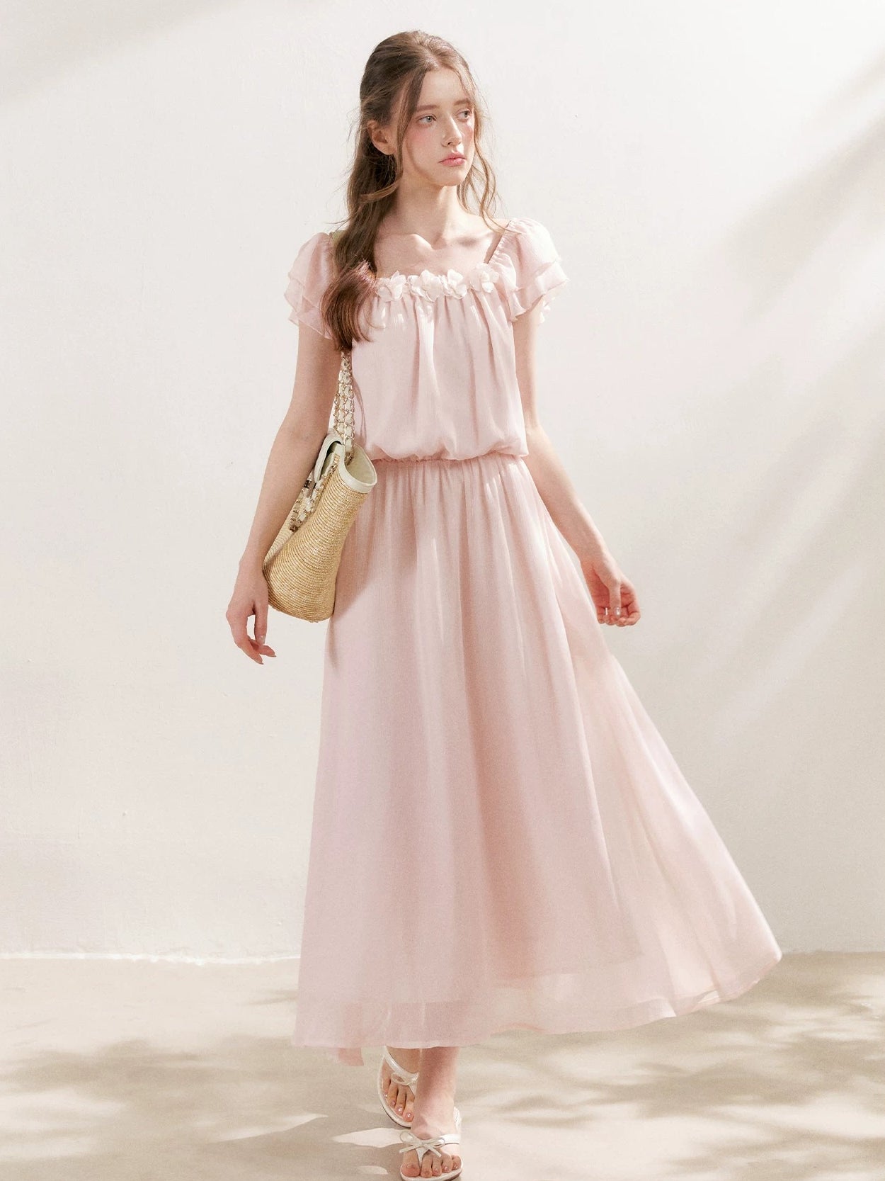 Vasilisa Floral Chiffon Maxi Dress