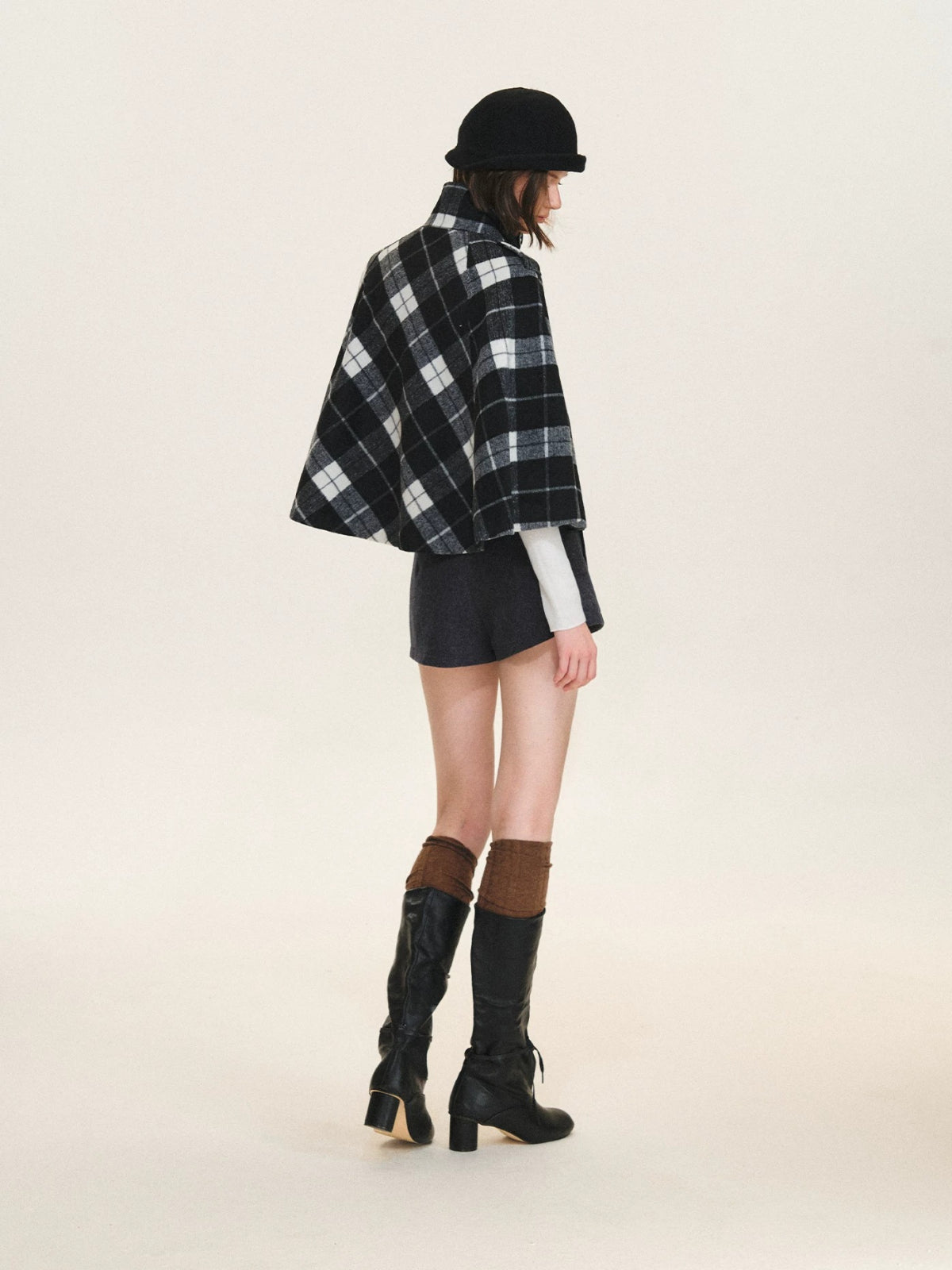 Belted Wool Blend Tailored Shorts