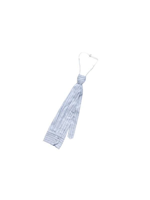 Blue & White Striped Shirt Tie