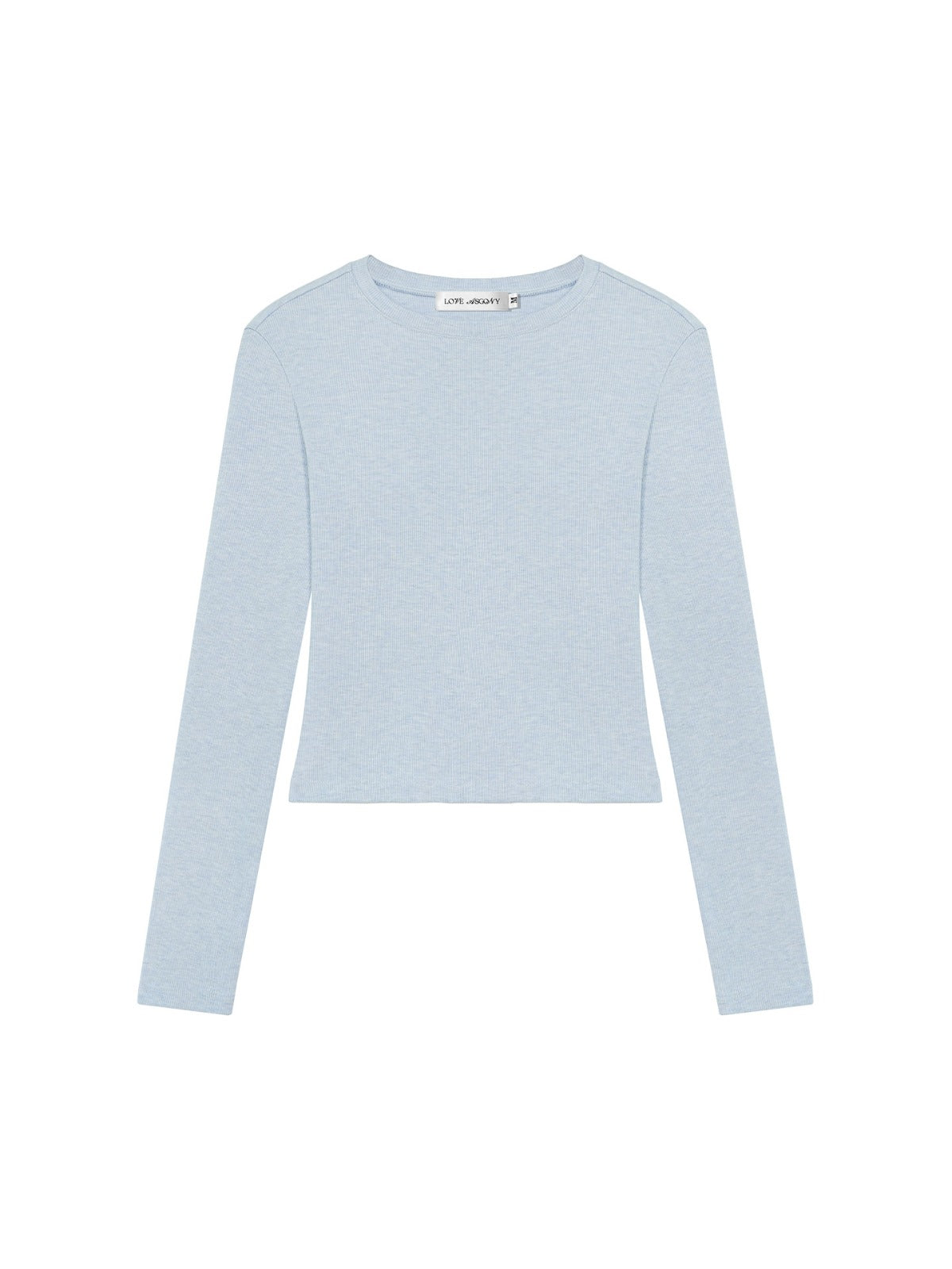 Ribbed Cotton Blend Cropped T-Shirt