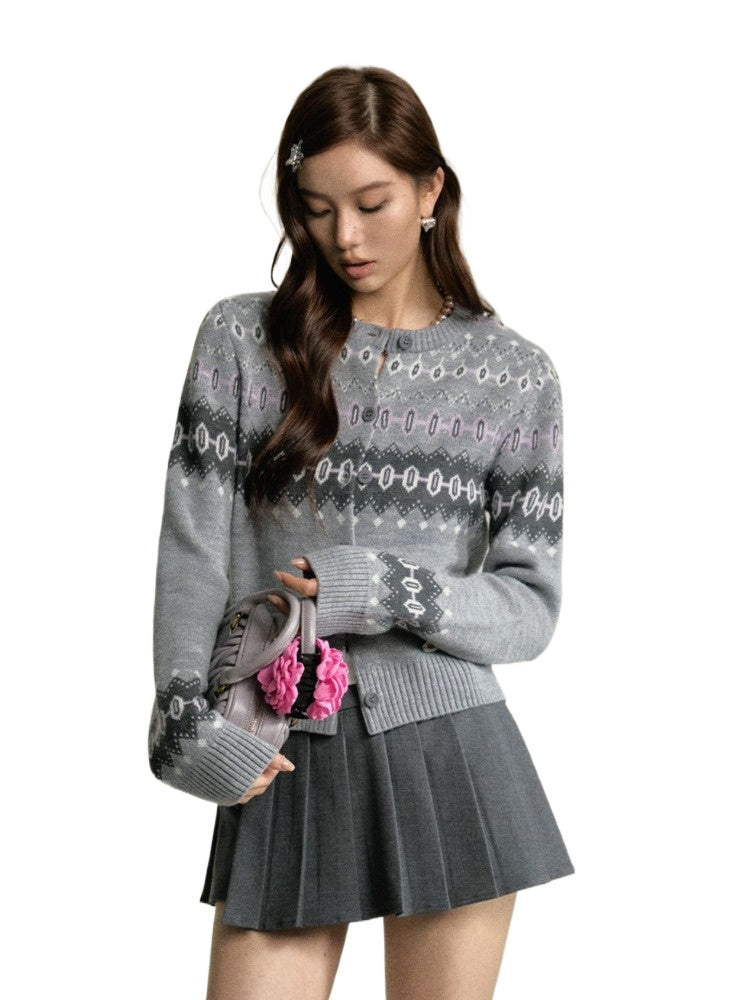 Fair Isle Wool Cardigan