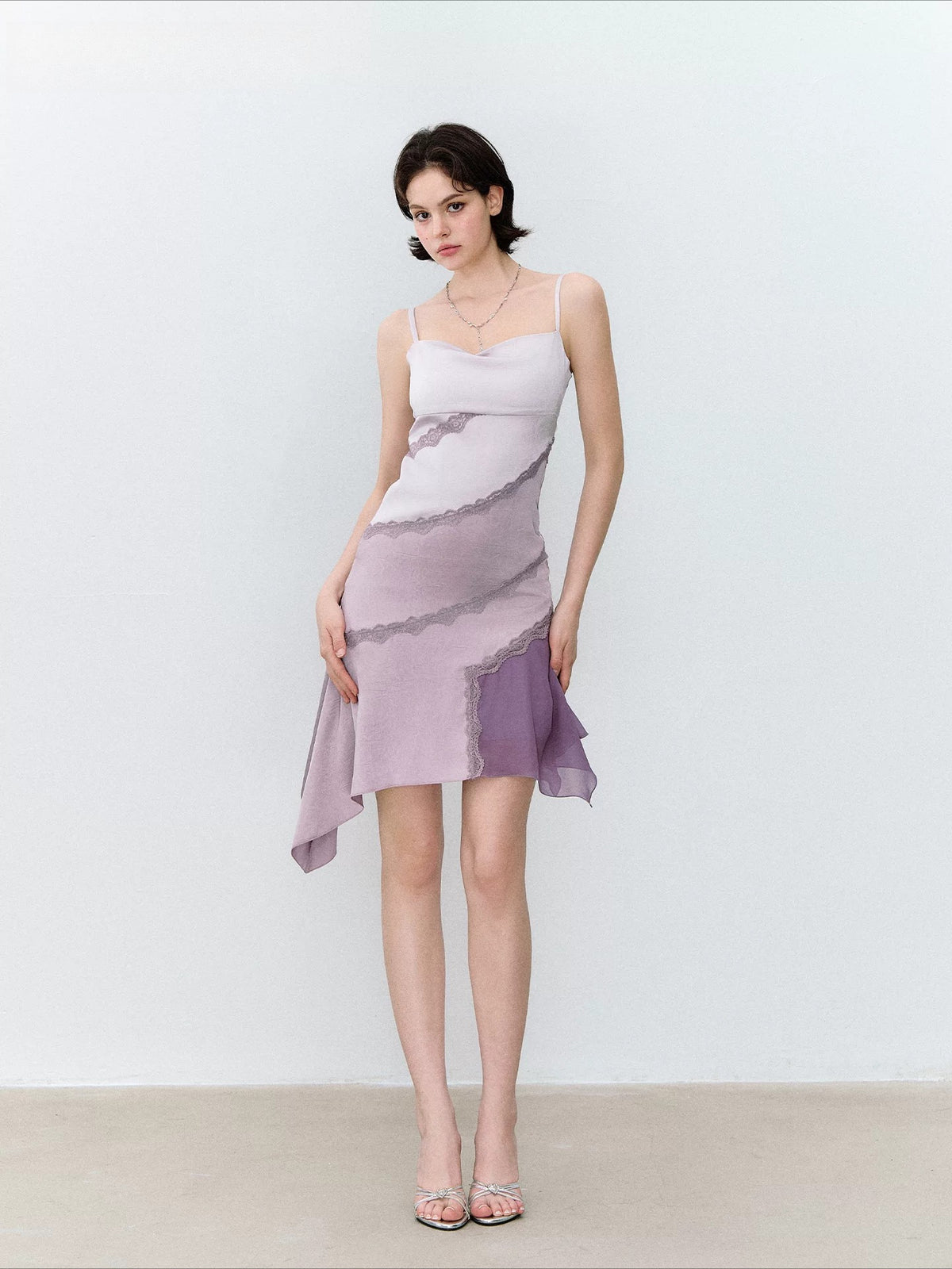 Purple Lace Slip Dress