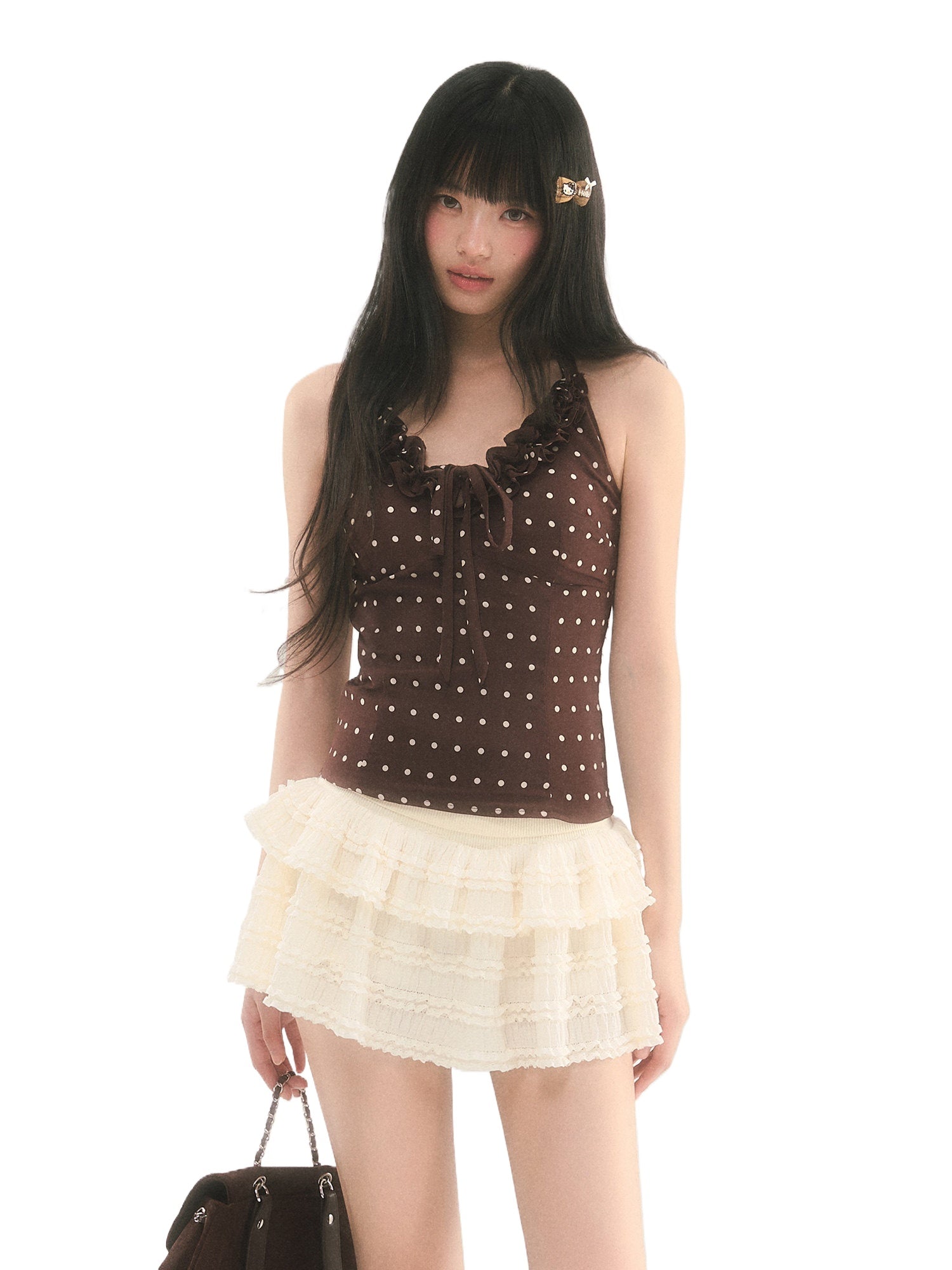 Polka Dot Halter Tank Top