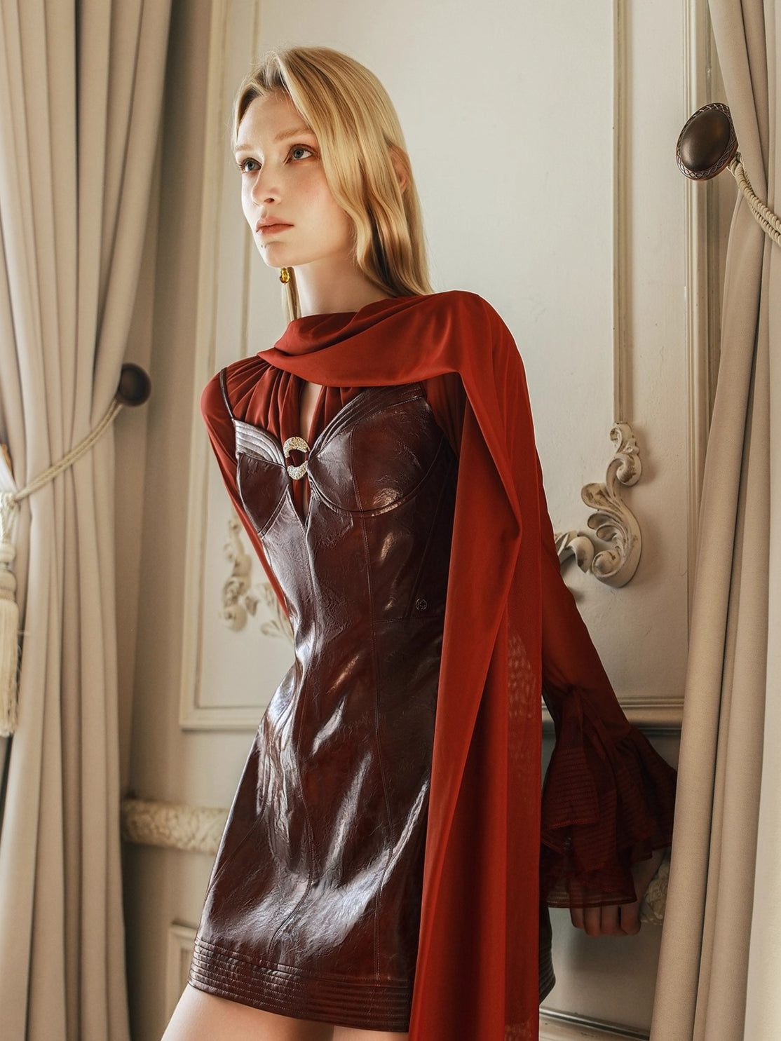 Leah Eco-Leather Custom A-Line Dress