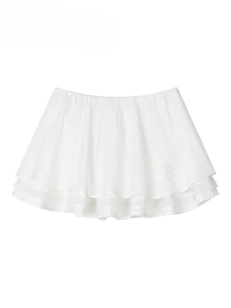 Layered Lace Spliced Cake Skirt