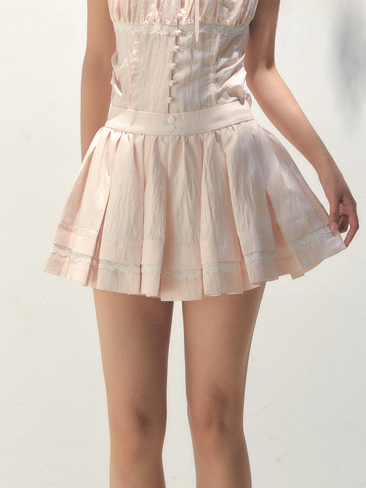 Contrast Color Fake Two-piece Short-sleeve T-shirt