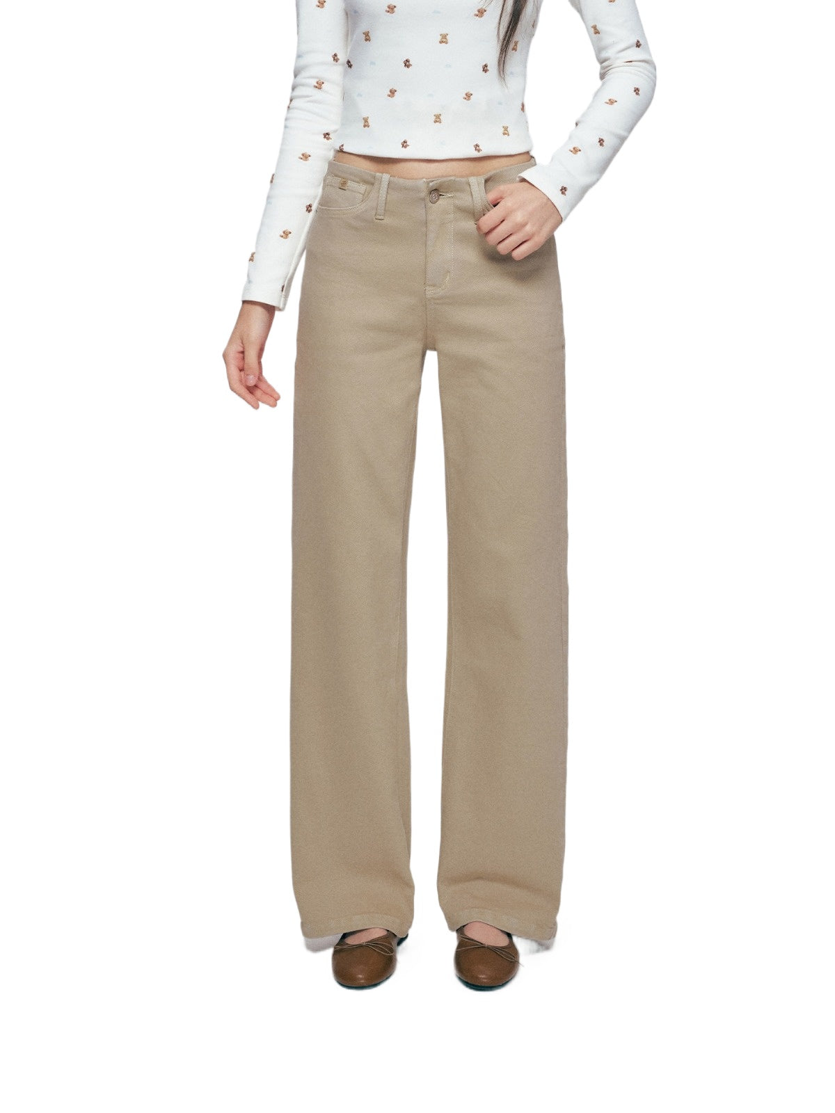 Straight Leg Denim Pants