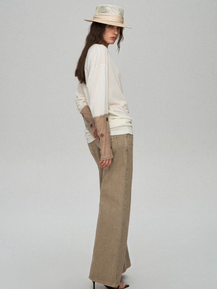 Lyocell Embroidered Relaxed Tee