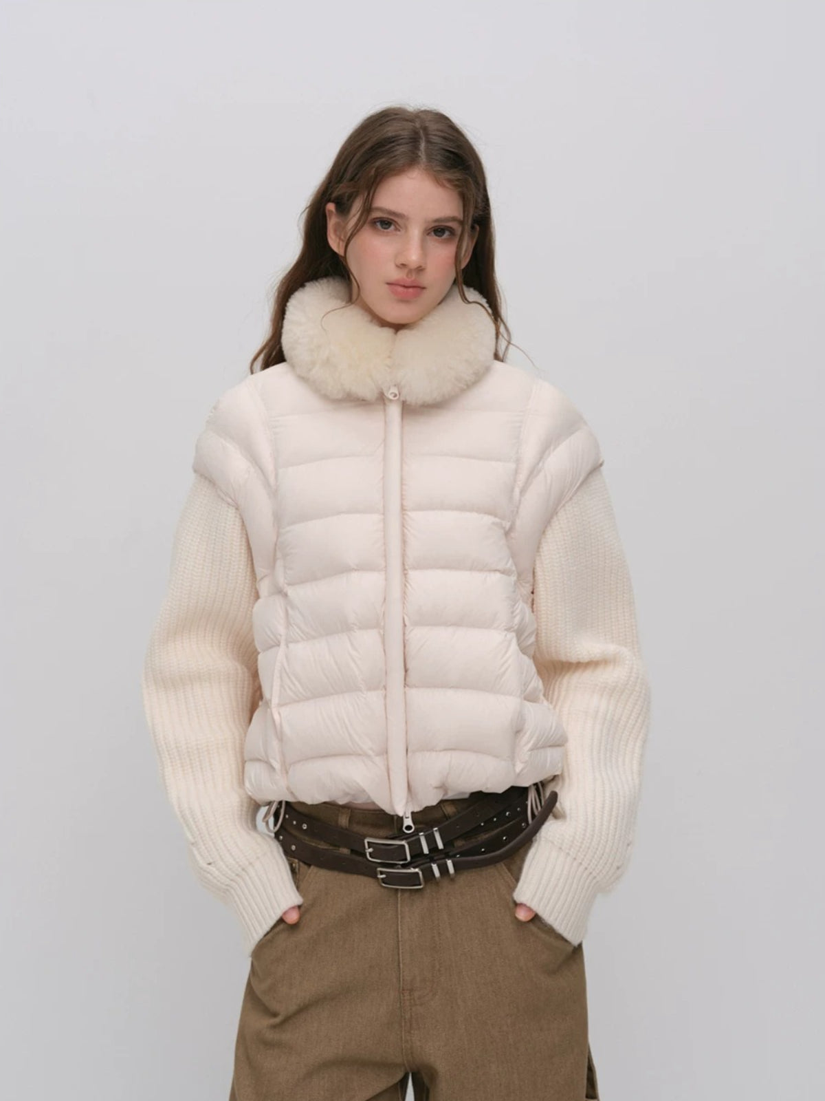 Detachable Sleeve Down Puffer Jacket