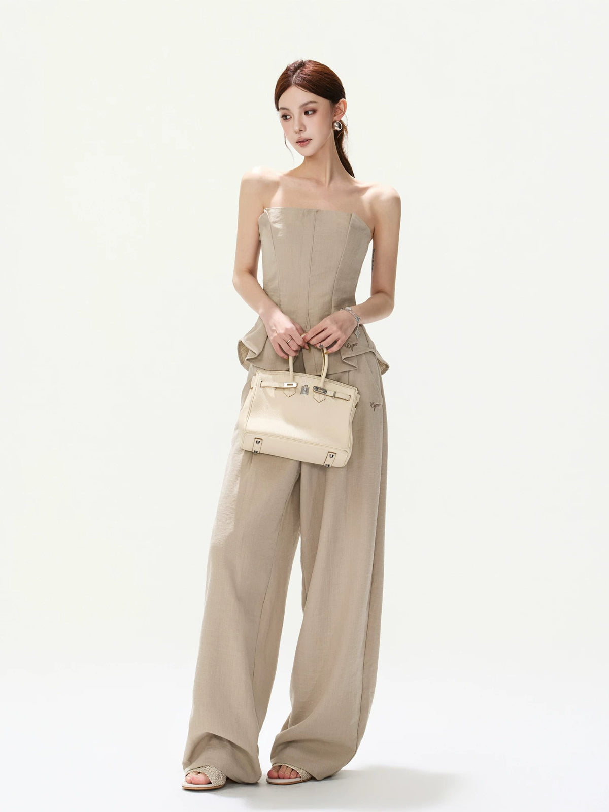 Linen Pleated Set