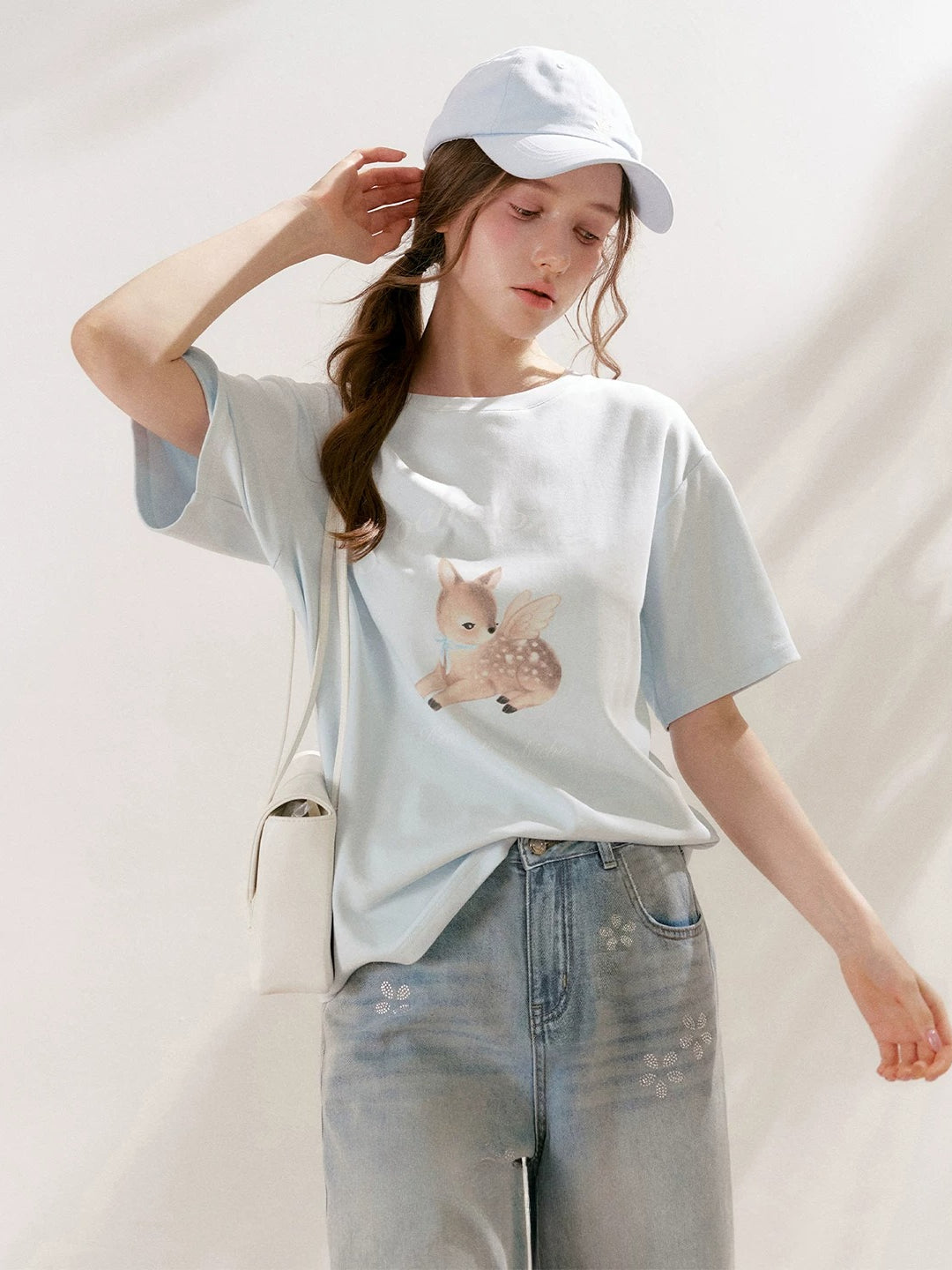 Deer Print Loose T-Shirt