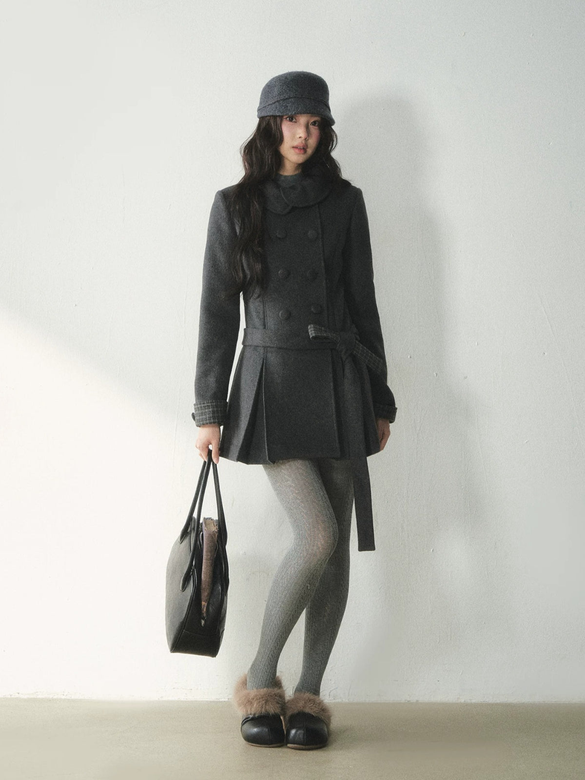 Vintage Peter Pan Collar Wool Coat
