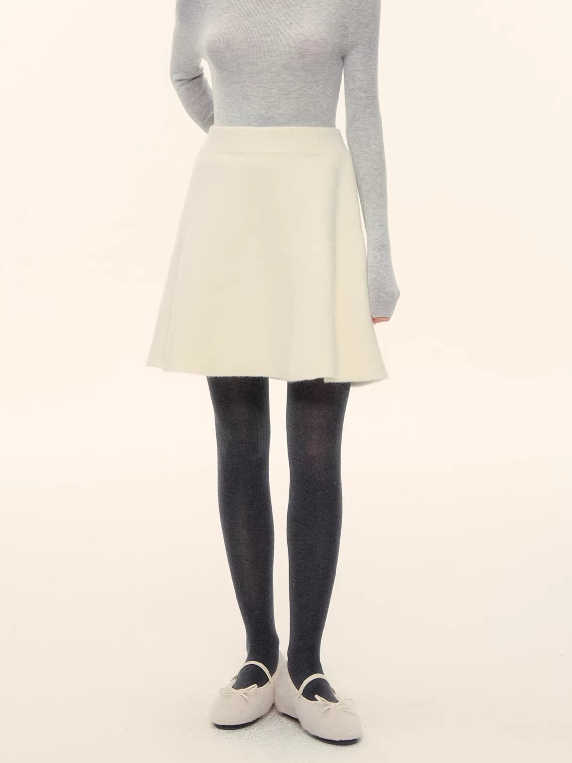 Wool-Blend Zip-Up Knit Jacket Set