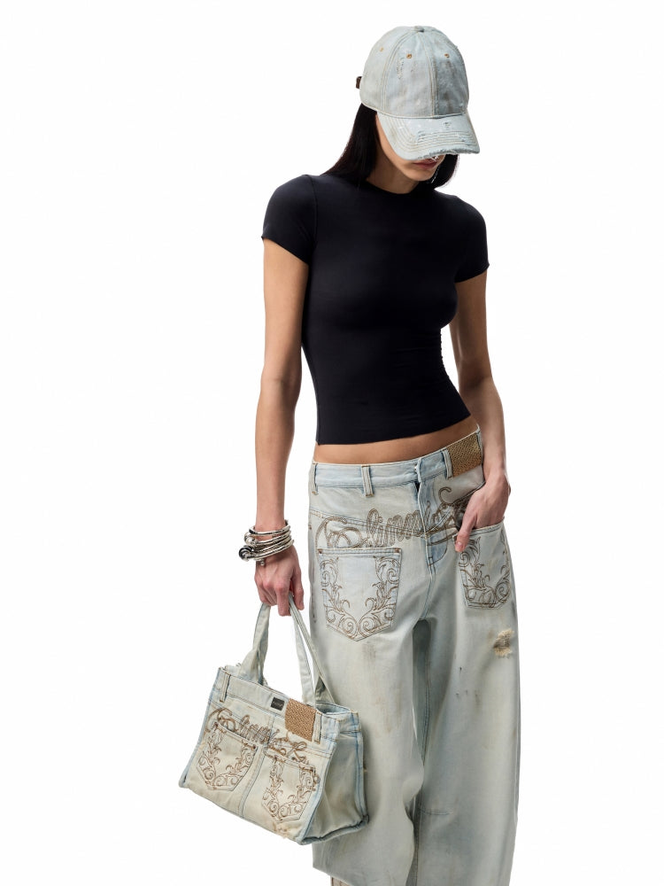 Basic Slim-Fit Solid-Color T-shirt